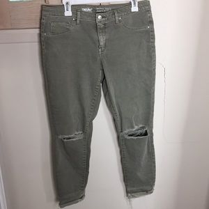 Navy green jeans
